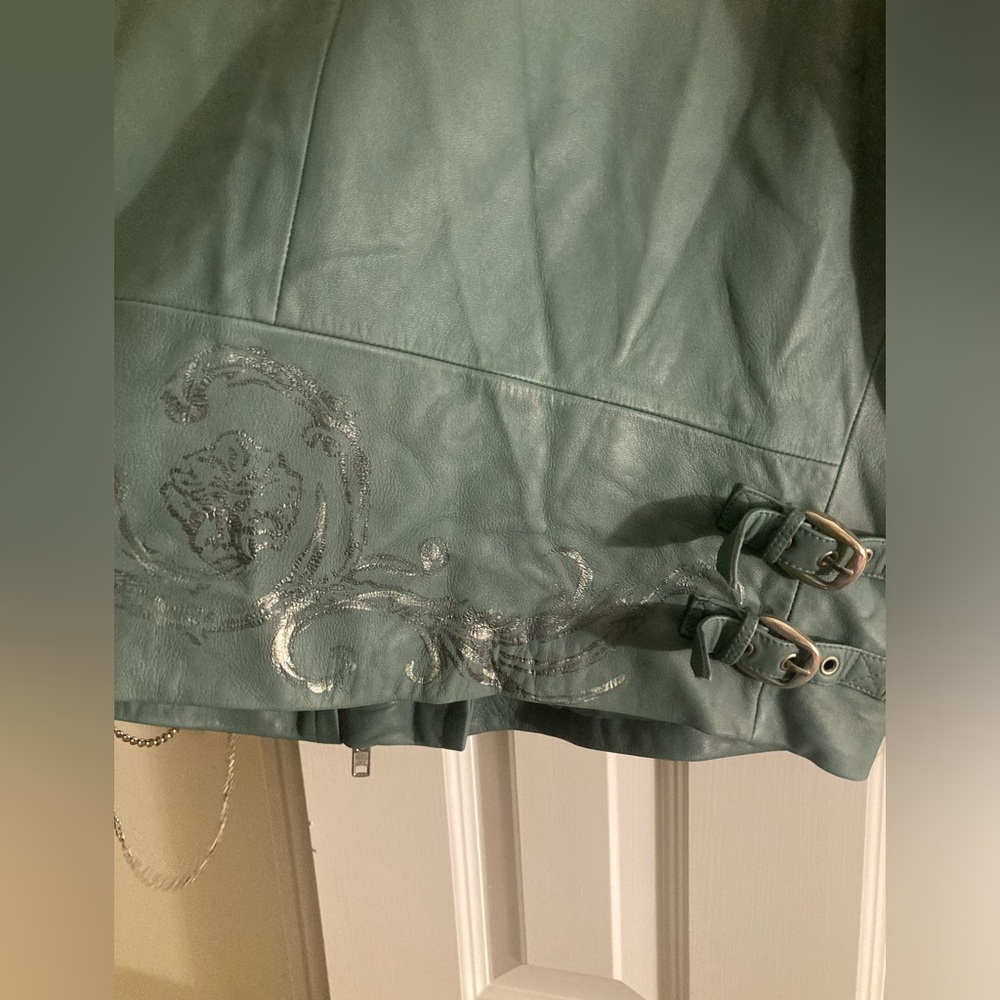 Free People x Branda Knight Chain Embellished Biker Jacket - Picture 13 of 16